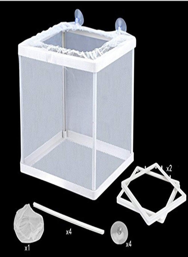 COMOK Fish Hatchery Breeder Box Aquarium Separation Net Nylon Incubator Mesh Fish Breeding Tanks Isolation Box White Square 20PCS - Image 3